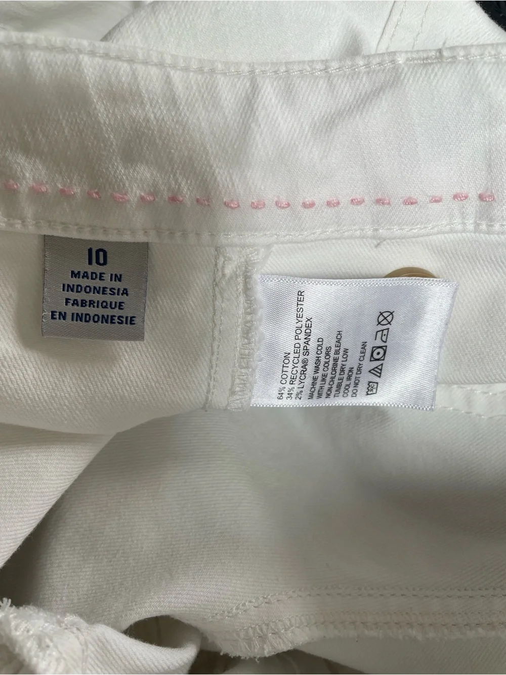 Tommy Bahama Ella Twill Field Shorts Sugar Wash White Utility Shorts Size 10 - Picture 12 of 13